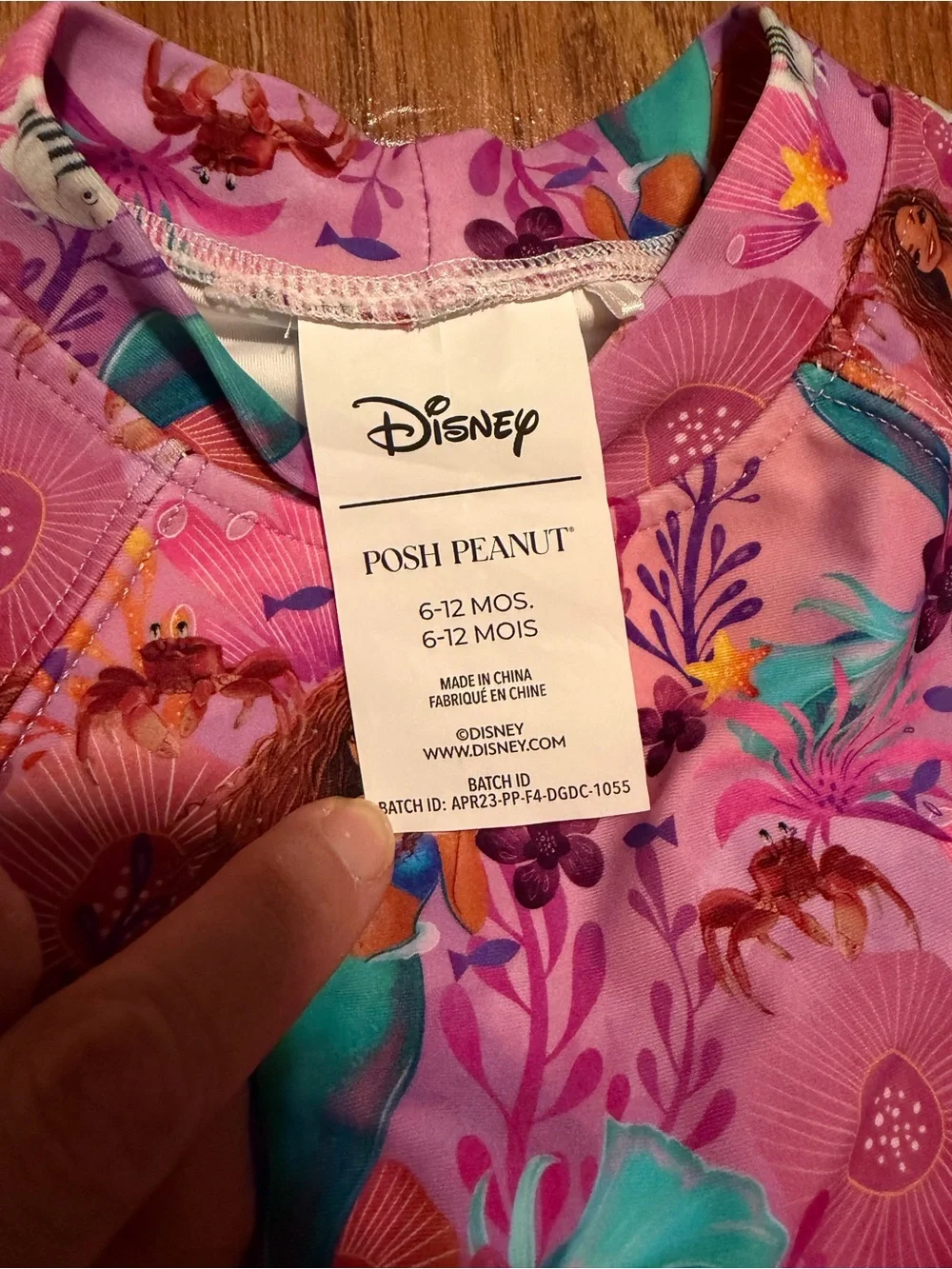 POSH PEANUT x DISNEY | The Little Mermaid Long Sleeve Rash Guard swimsuit set